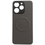 Чохол Carbon Shield with Ring для Realme Note 70 4G / Note 70T з підтримкою бездротової зарядки сірий
