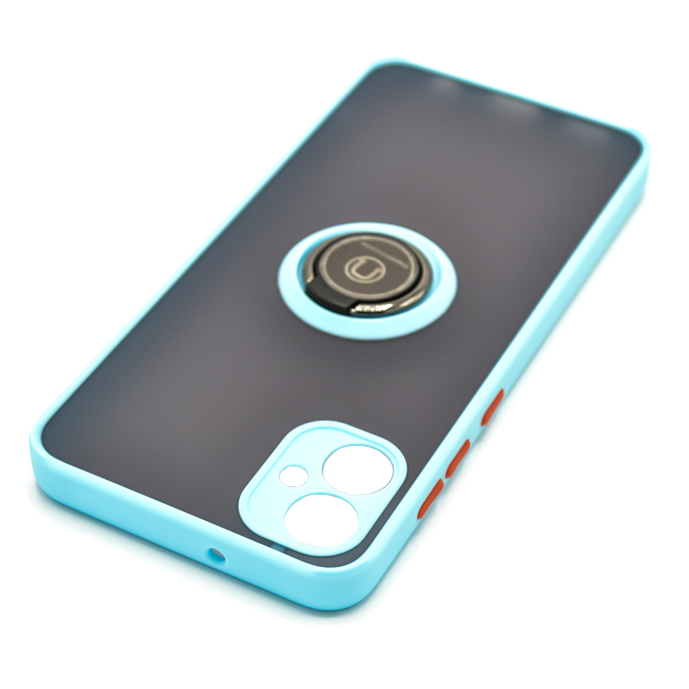 Чехол - накладка TPU Color Matte Ring для Samsung Galaxy A05 голубой