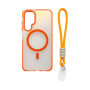 Чехол - накладка Omeve Chameleon для Samsung Galaxy A26 5G  с кольцом MagSafe и шнурком оранжевый