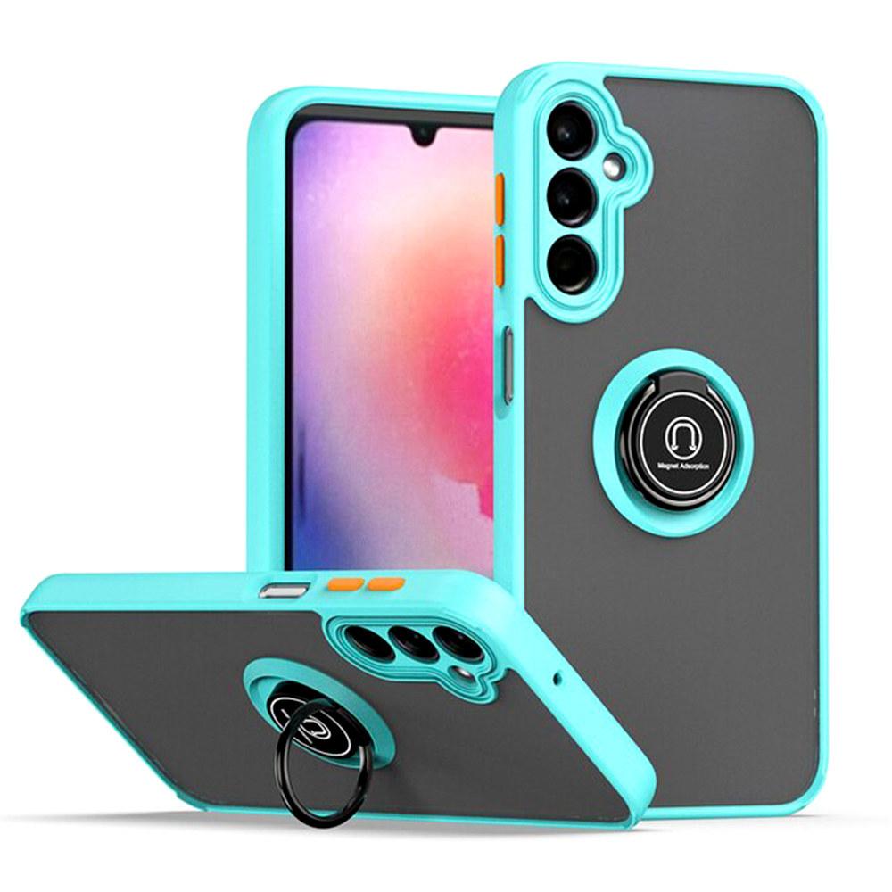 Чехол-накладка TPU Color Matte Ring для Samsung Galaxy A34 голубой