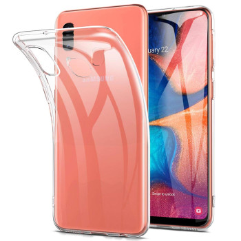 Прозрачный силиконовый чехол-накладка Oucase для Samsung Galaxy A30 (A305) / A20 (A205)