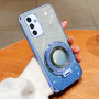 Силиконовый чехол накладка Glitter Case Kathy Tech для Samsung Galaxy A35​ с металлическим кольцом держателем в комплекте