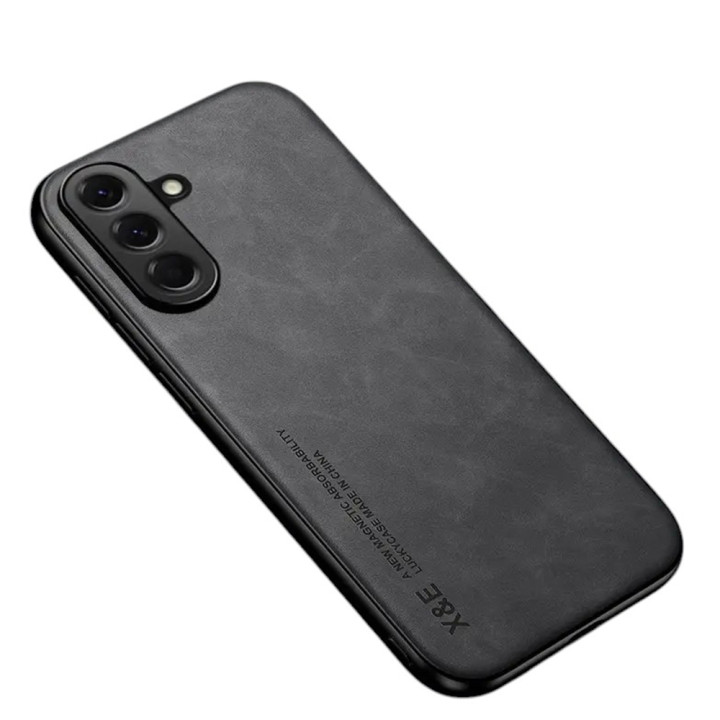 Кожаный чехол - накладка X&E для Samsung Galaxy A37 5G с металлической вставкой