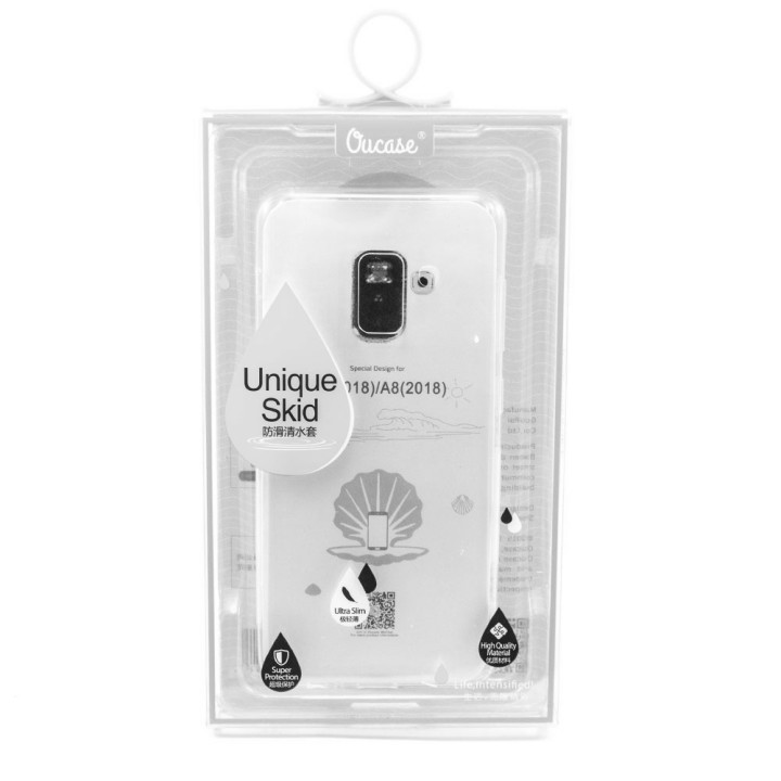 Прозрачный силиконовый чехол-накладка Oucase для Samsung Galaxy A8 2018 / A530