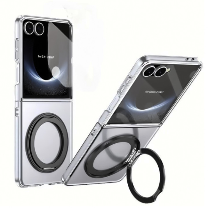 Чохол - накладка JM ice для Samsung Galaxy Flip7 з кольцом і підтримкою бездротової зарядки