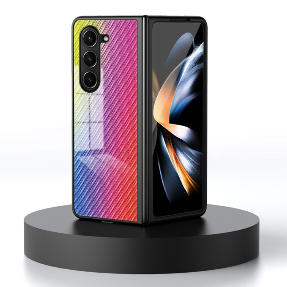 Чохол Carbon Fiber Glass для Samsung Galaxy Fold7 різнокольоровий