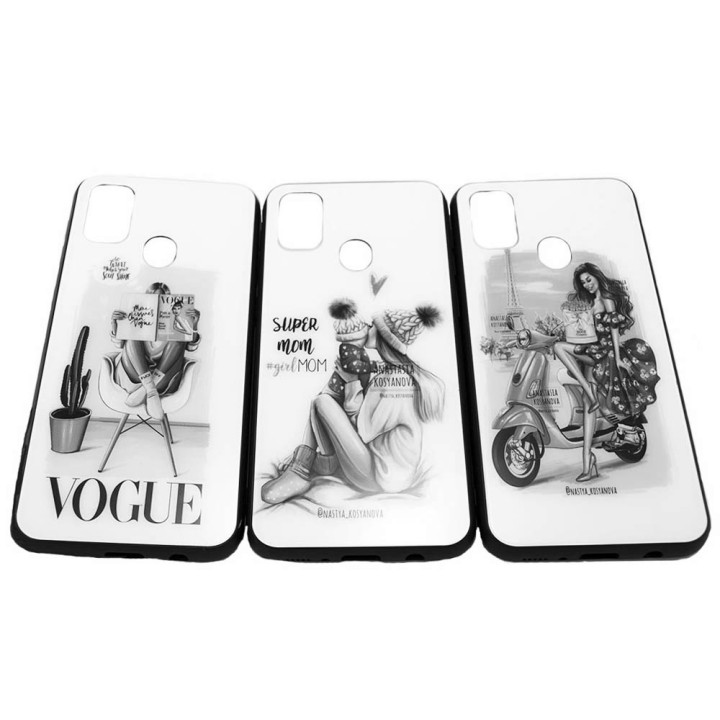 Чехол-накладка Glass Case Girls для Samsung Galaxy M30s