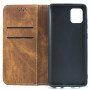 Кожаный чехол-книжка C-KU Stitched для Samsung Galaxy Note 10 Lite, Brown