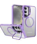 Чехол-накладка Armor Clear Kickstand для Samsung Galaxy S24 FE с магнитным кольцом