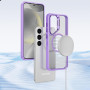 Чехол-накладка Armor Clear Kickstand для Samsung Galaxy S24 FE с магнитным кольцом