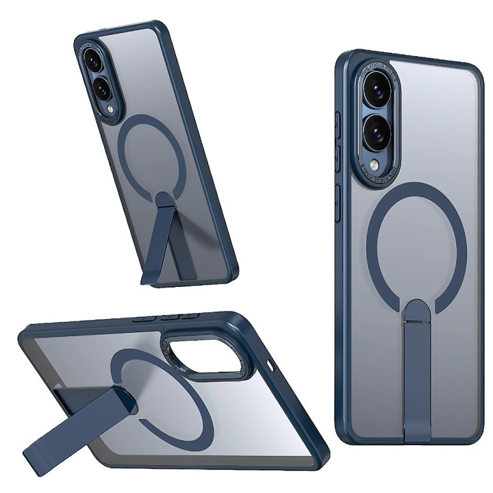 Чехол Color Matte with Metal Stand для Samsung Galaxy S25 Edge с поддержкой беспроводной зарядки и выдвижной подставкой
