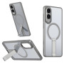 Чехол Color Matte with Metal Stand для Samsung Galaxy S25 Edge с поддержкой беспроводной зарядки и выдвижной подставкой