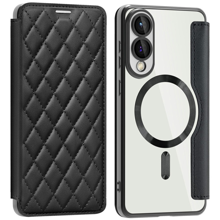 Чохол книжка Lingge Glass для Samsung Galaxy S25 Edge з Mag - кільцем та захистом на камеру