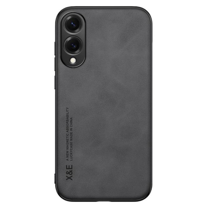 Шкіряний чохол X&E для Samsung Galaxy S25 Edge з металевою вставкою