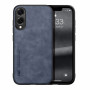 Кожаный чехол X&E для Samsung Galaxy S25 Edge с металлической вставкой зеленый