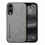 Кожаный чехол X&E для Samsung Galaxy S25 Edge с металлической вставкой зеленый