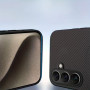 Чохол Carbon Shield with Ring для Samsung Galaxy A57 5G​ з підтримкою бездротової зарядки