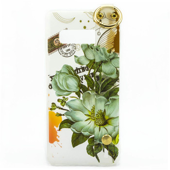 Силиконовый чехол накладка Epik Flowers для Samsung Galaxy S10