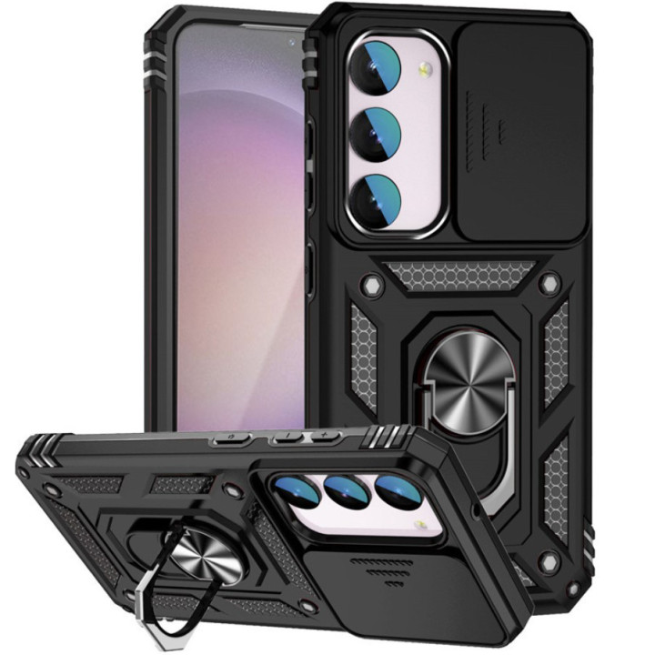 Чохол накладка New Ricco Camera Sliding для Samsung Galaxy S25 FE з металевим кільцем і захистом камери