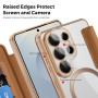 Чехол книжка Lingge Glass для Samsung Galaxy S26 Ultra с магнитным кольцом