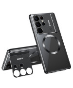Чохол Metal Glass Camera Stand для Samsung Galaxy S26 Ultra з підтримкою бездротової зарядки