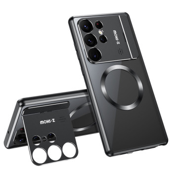 Чохол Metal Glass Camera Stand для Samsung Galaxy S26 Ultra з підтримкою бездротової зарядки
