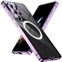 Чохол накладка Metal Glass Ring для Samsung Galaxy S26 Ultra 5G з металевим кільцем та додатковим захистом на камеру блакитний