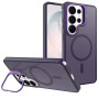 Чехол - накладка PC Metal Stand з MagSafe для Samsung Galaxy S26 Ultra фиолетовий