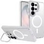Чехол - накладка PC Metal Stand з MagSafe для Samsung Galaxy S26 Ultra белый