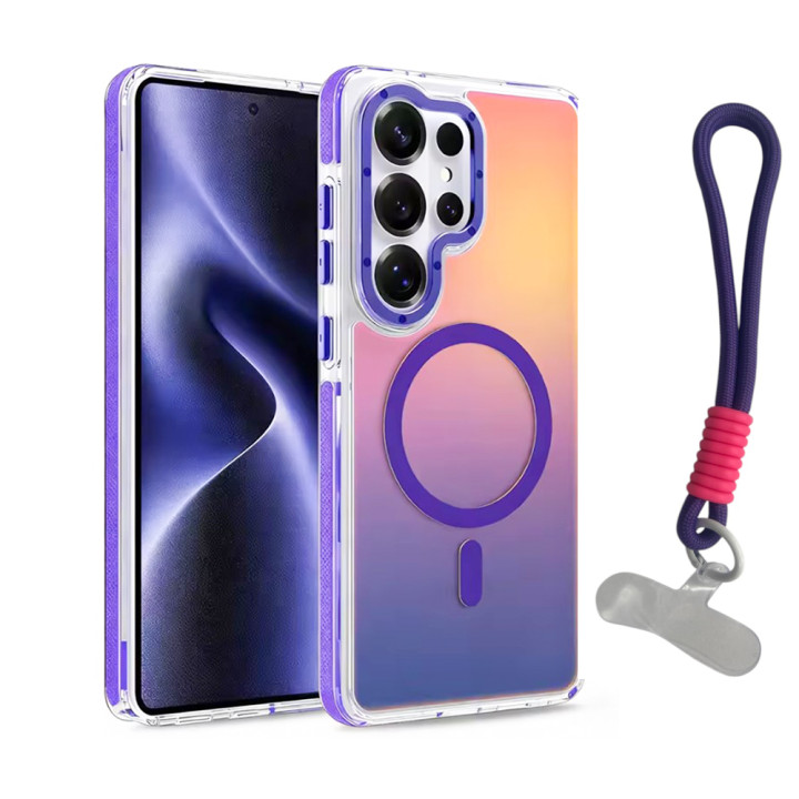 Чехол - накладка Omeve Chameleon для Samsung Galaxy S26 Ultra с кольцом MagSafe и шнурком