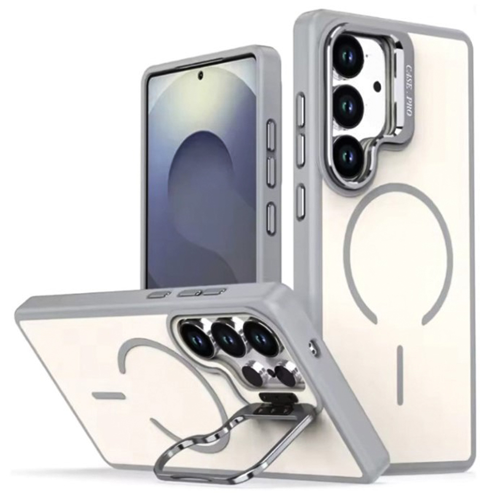 Чохол - накладка Acryl Color Camera Stend для Samsung Galaxy S26 сірий