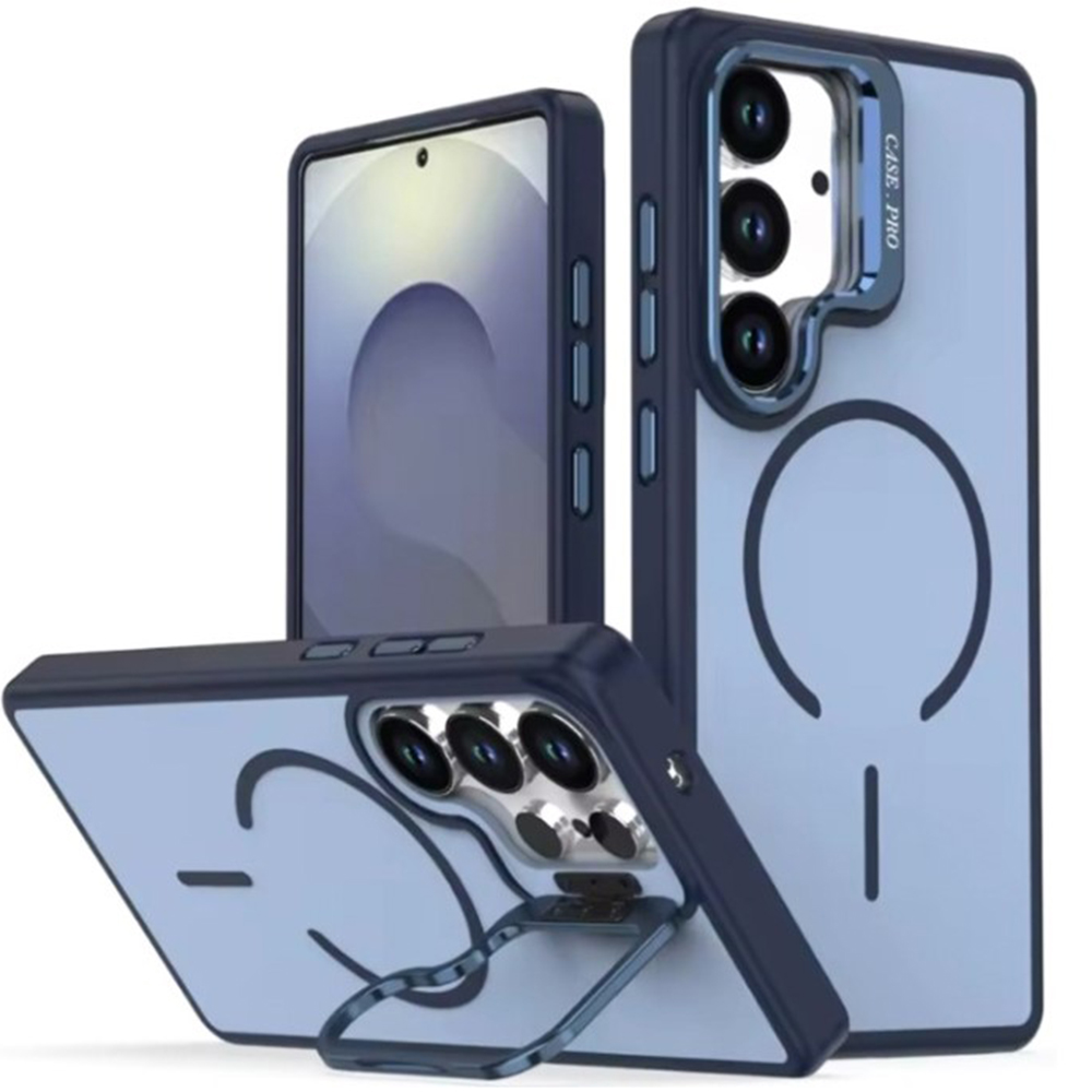 Чохол - накладка Acryl Color Camera Stend для Samsung Galaxy S26 синій