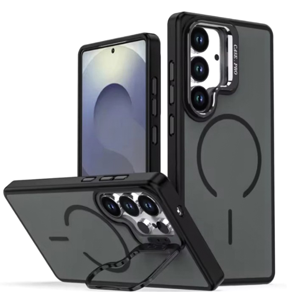 Чохол - накладка Acryl Color Camera Stend для Samsung Galaxy S26 чорний