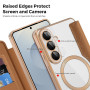 Чехол книжка Lingge Glass для Samsung Galaxy S26 с магнитным кольцом