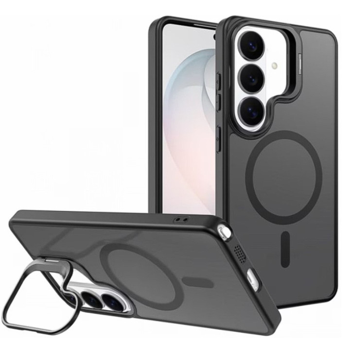Чехол - накладка PC Metal Stand з MagSafe для Samsung Galaxy S26