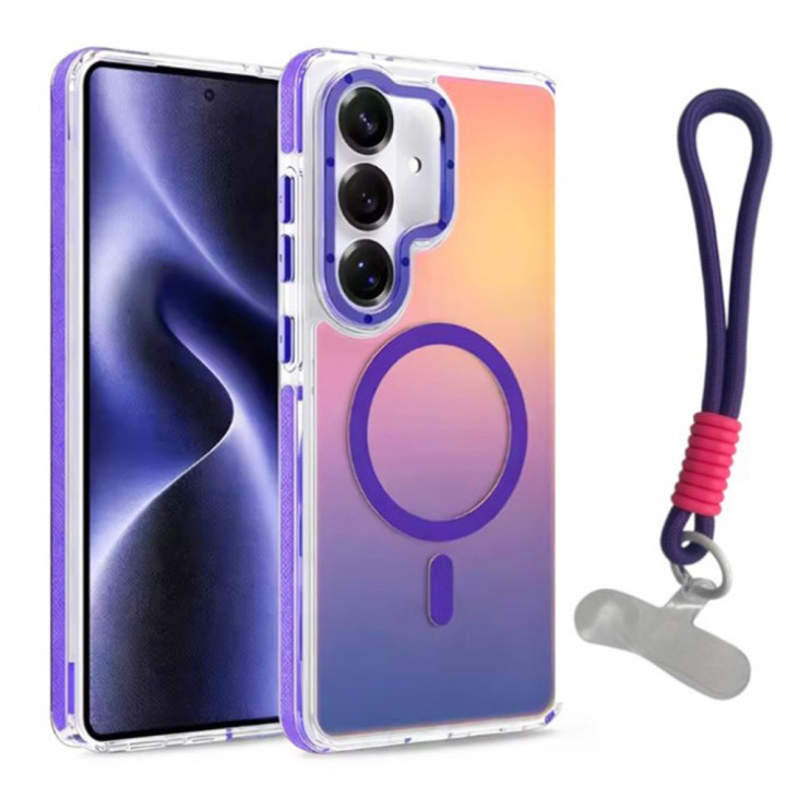 Чехол - накладка Omeve Chameleon для Samsung Galaxy S26 с кольцом MagSafe и шнурком