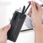 Шкіряний чохол-накладка Pola Pen Holder для Samsung Galaxy Z Fold 3, Black