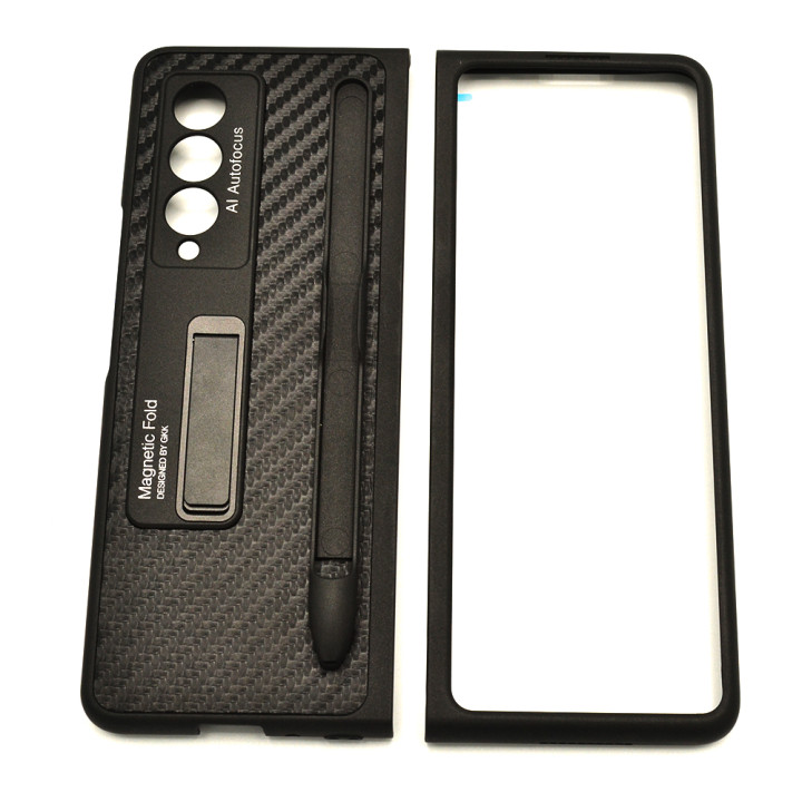 Чехол-накладка GKK Magnetic Fold Leather Case без стекла для Samsung Galaxy Z Fold 3, Black