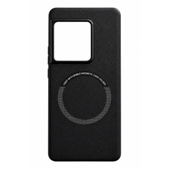 Шкіряний чохол - накладка Leather Hybrid Case для Sony Xperia 1 VIII з металевою вставкою