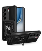 Чехол Ricco Camera Sliding для Tecno Camon 40 с защитной шторкой на камеру и металлическим кольцом