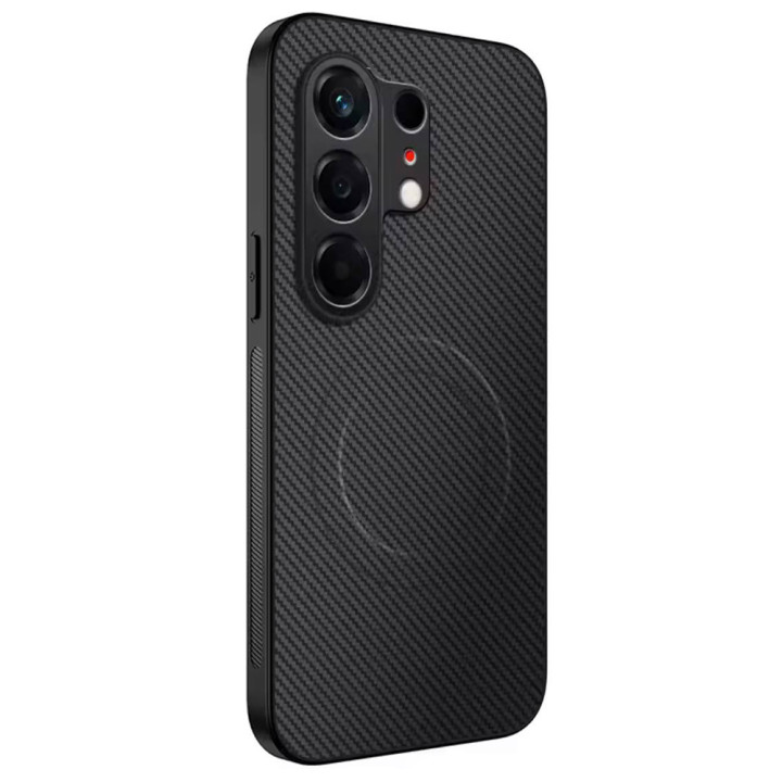 Чохол Carbon Shield with Ring для Tecno Camon 50 4G​ з підтримкою бездротової зарядки
