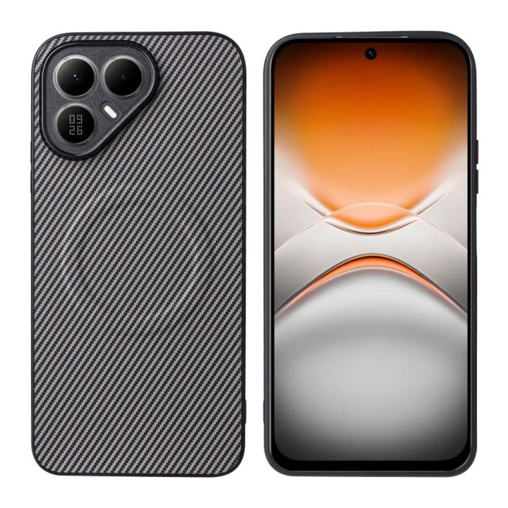 Чохол Carbon Shield with Ring для Tecno Pova 8 5G з підтримкою бездротової зарядки