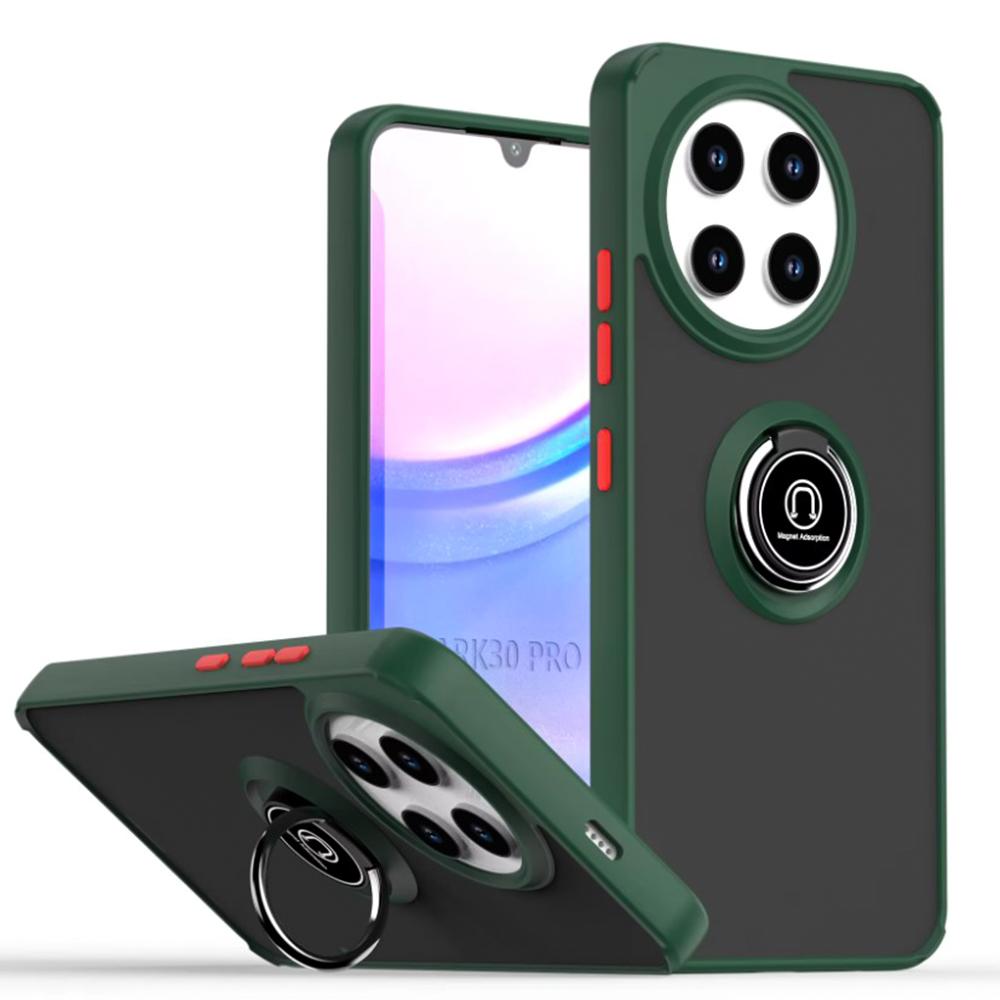 Чехол - накладка TPU Color Matte Ring для Tecno Spark 30 Pro зеленый