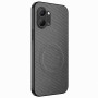 Чехол Carbon Shield with Ring для Tecno Spark Go 3 с поддержкой беспроводной зарядки