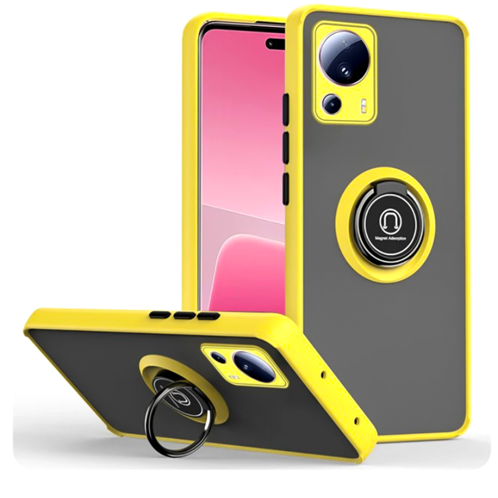 Чохол-накладка TPU Color Matte Ring для Xiaomi 13 Lite жовтий
