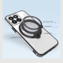 Силіконовий чохол накладка Clear Case для Xiaomi 14 Pro з металевим кільцем тримачем та захистом для камери