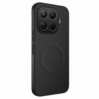 Чохол Carbon Shield with Ring для Xiaomi 15T Pro з підтримкою бездротової зарядки