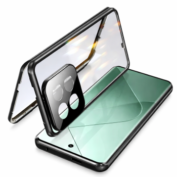 Магнитный чехол Metal Glass 360 для Xiaomi 15T Pro с защитой экрана и камеры