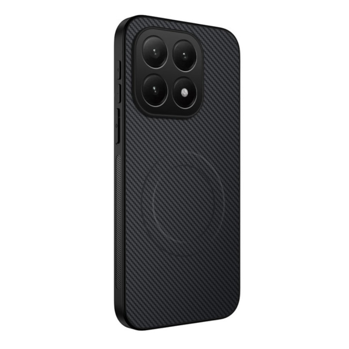 Чехол Carbon Shield with Ring для Xiaomi 17 с поддержкой беспроводной зарядки