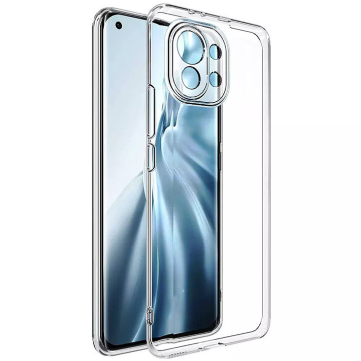 Прозрачный силиконовый чехол накладка Oucase для Xiaomi Mi 11 Lite, Transparent